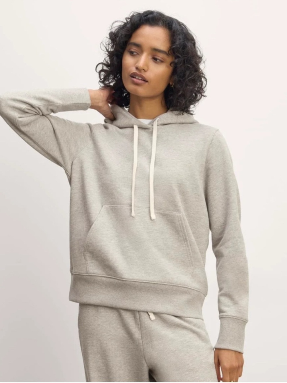 New Everlane THE OFF-DUTY TERRY HOODIE in Heathered Grey Size XXS